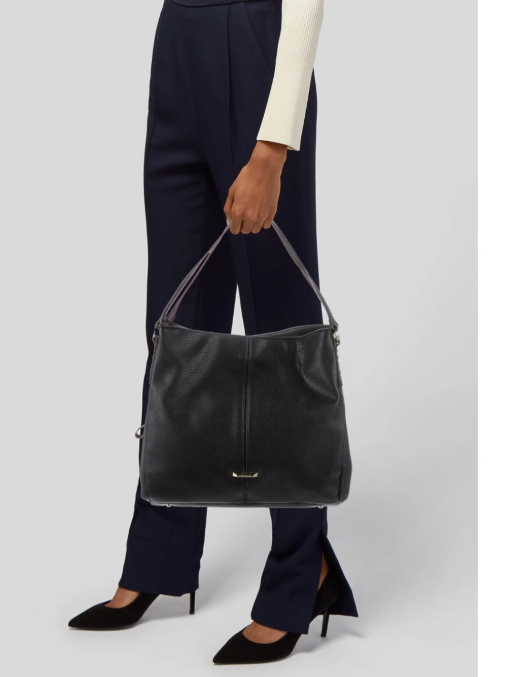Anne Klein Large Black Shoulder Bag